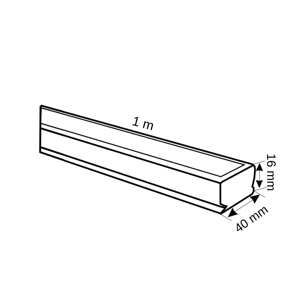 Depa 40x16mm Yapışkanlı Plastik Kablo Kanalı-1m (04001611) - 3