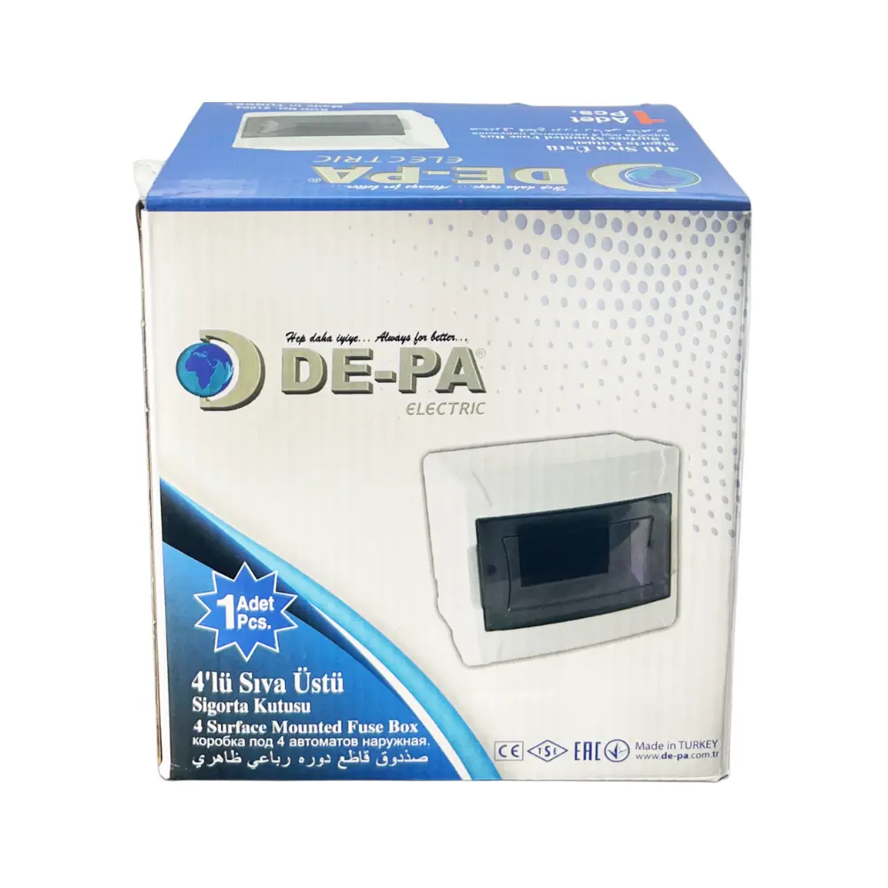 Depa 4'lü Sıvaüstü Sigorta Kutusu 91004 - 4