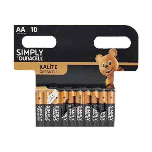 Duracell 1,5V AA Kalem Pil Alkalin (10'lu Paket) - Duracell