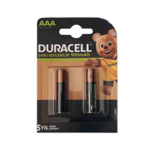 Duracell 900 mAh Şarjlı AAA İnce Pil (2'li Paket) - Duracell