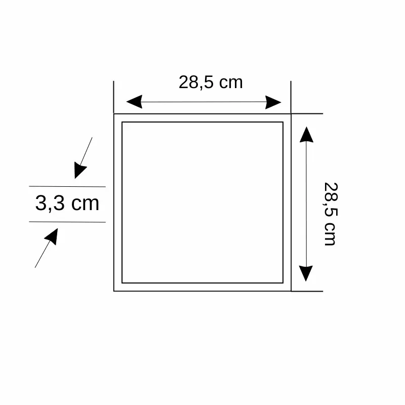 Edson 24W Siyah Kasa Sıvaüstü Kare Panel Led 3000K (G.ışığı) ED-1133 - 4