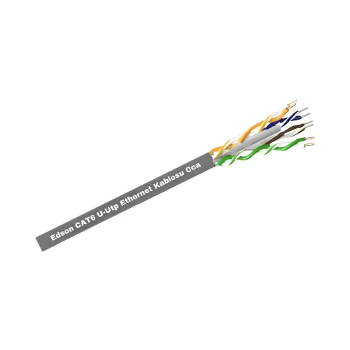 Edson CAT6 U-Utp Ethernet 23 Awg Network Kablosu Cca (1m) - Edson