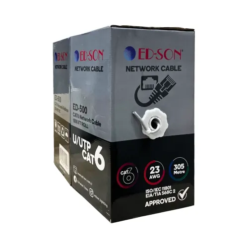 Edson CAT6 U-Utp Ethernet 23 Awg Network Kablosu Cca (305m) - Edson