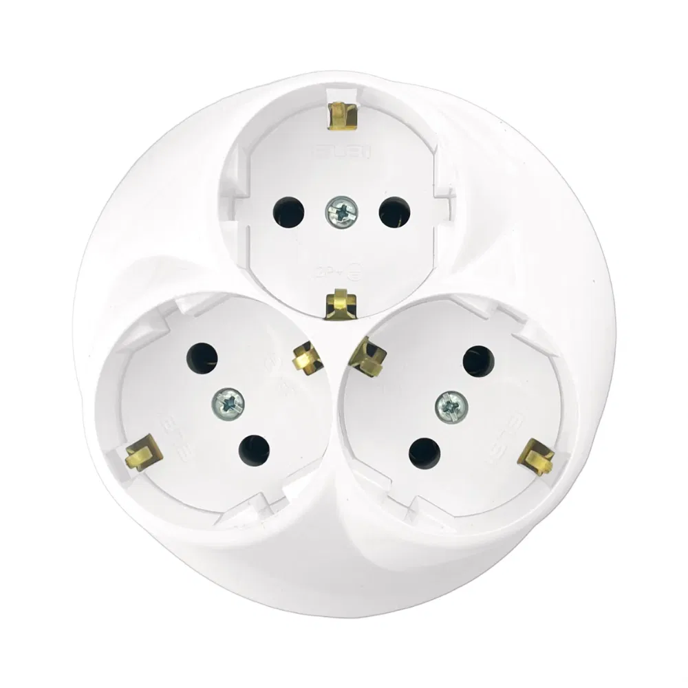 Elbi Sıvaaltı 3'lü Topraklı Priz - 1