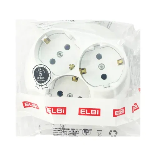 Elbi Sıvaaltı 3'lü Topraklı Priz - 3
