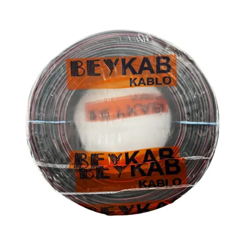 Beykab 2x0,75 mm Kordon Hoparlör Kablosu Cca-100m (Siyah) - Beykab