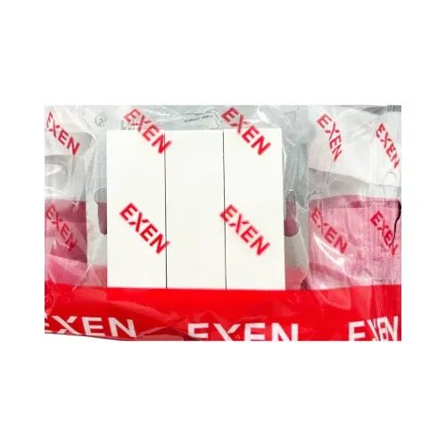 Exen 3'lü Anahtar Mekanizma Beyaz (Çerçeve Hariç) - 3