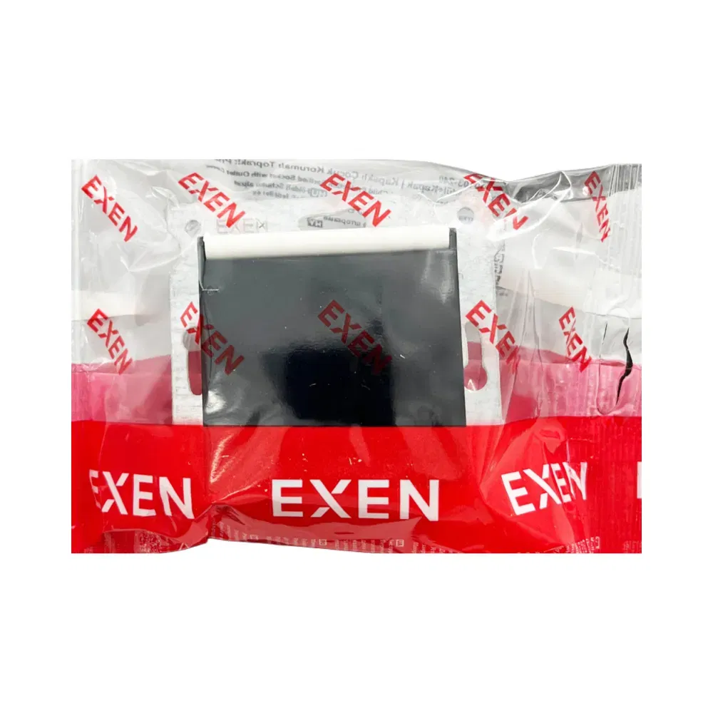 Exen Kapaklı Ç.K.Topraklı Priz Mekanizma Beyaz (Çerçeve Hariç) - 4