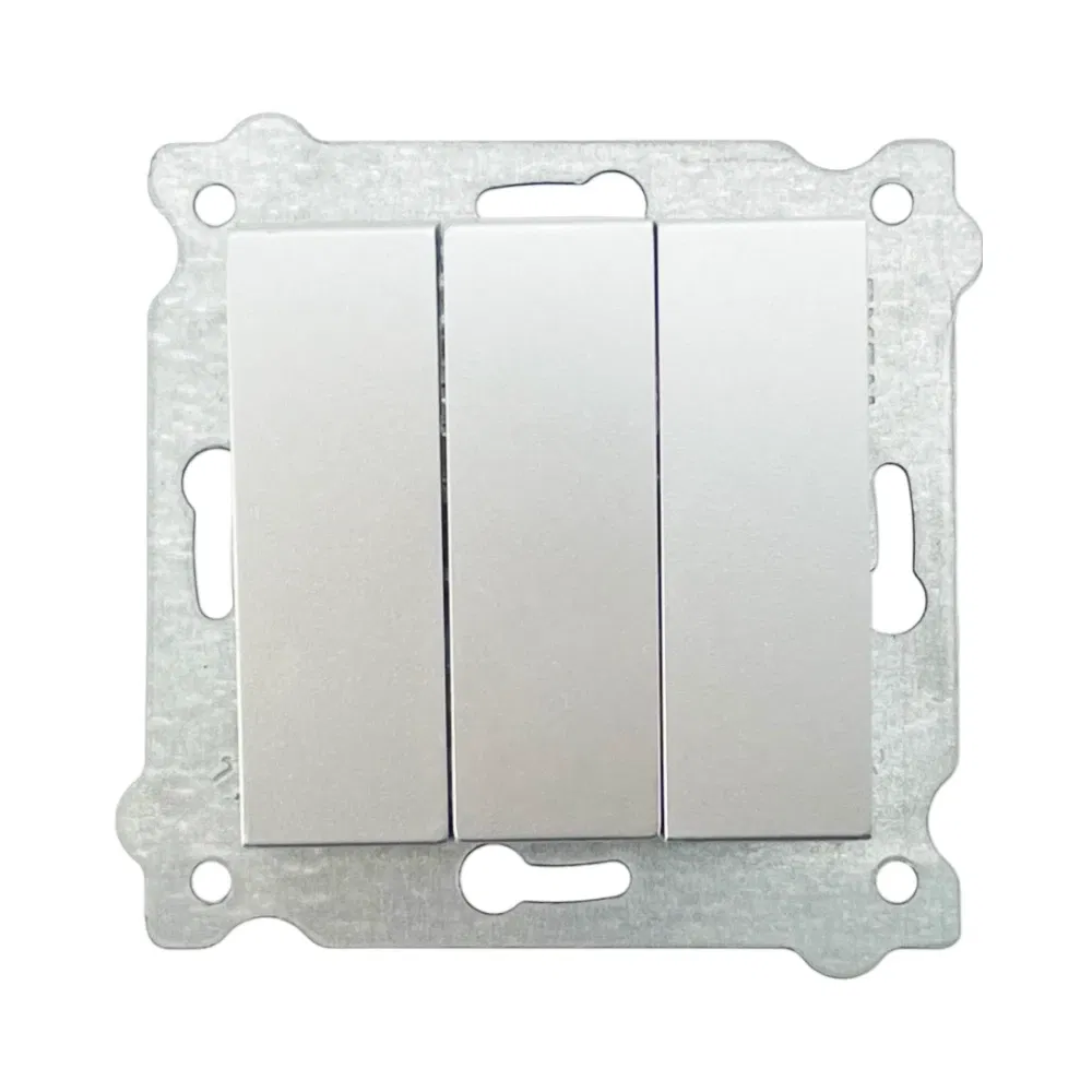 Exen Karell 3'lü Anahtar Mekanizma Gümüş (Çerçeve Hariç) - 1