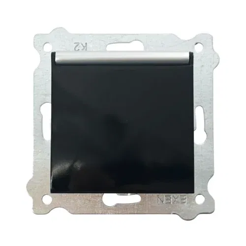 Exen Karell Kapaklı Ç.K.Topraklı Priz Mekanizma Gümüş (Çerçeve Hariç) - 1