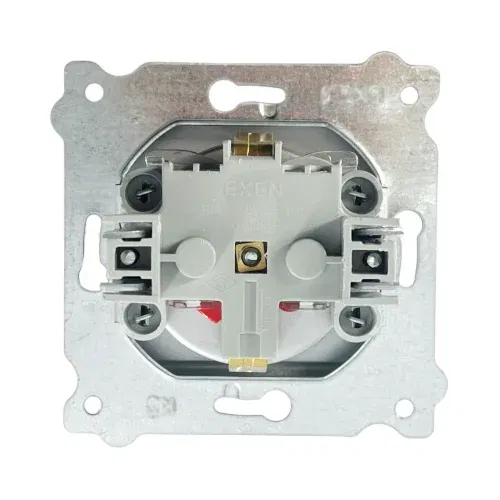 Exen Karell Kapaklı Ç.K.Topraklı Priz Mekanizma Gümüş (Çerçeve Hariç) - 3