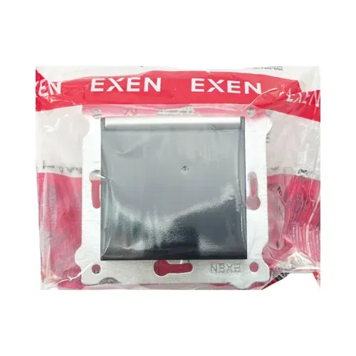 Exen Karell Kapaklı Ç.K.Topraklı Priz Mekanizma Gümüş (Çerçeve Hariç) - 4