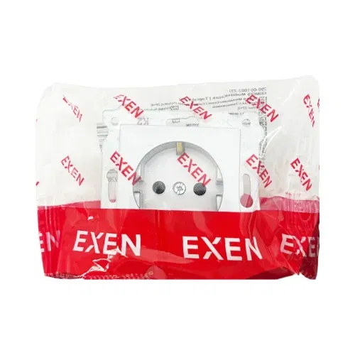 Exen Karell Topraklı Priz Mekanizma Gümüş (Çerçeve Hariç) - 3