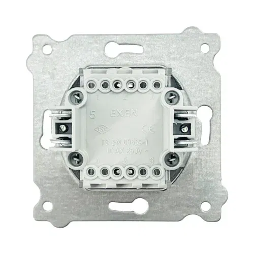 Exen Karell Zil Anahtarı Mekanizma Gümüş (Çerçeve Hariç) - 2