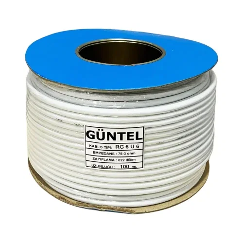 Güntel Tv Kablosu 48 Tel RG6 U4 Cca-100m - Güntel