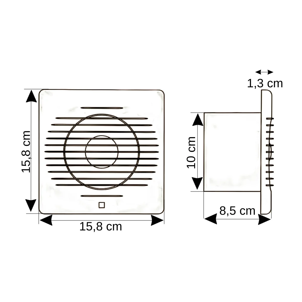 Horoz 100'lik Banyo/Wc Aspiratörü (Beyaz) - 2