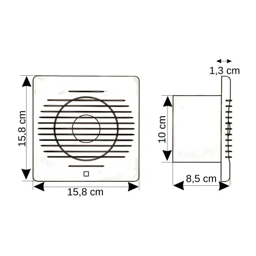 Horoz 100'lik Banyo/Wc Aspiratörü (Beyaz) - 2