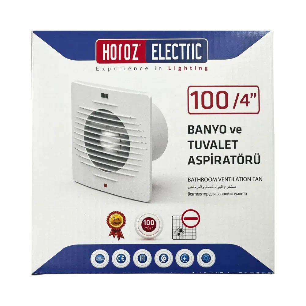 Horoz 100'lik Banyo/Wc Aspiratörü (Beyaz) - 3