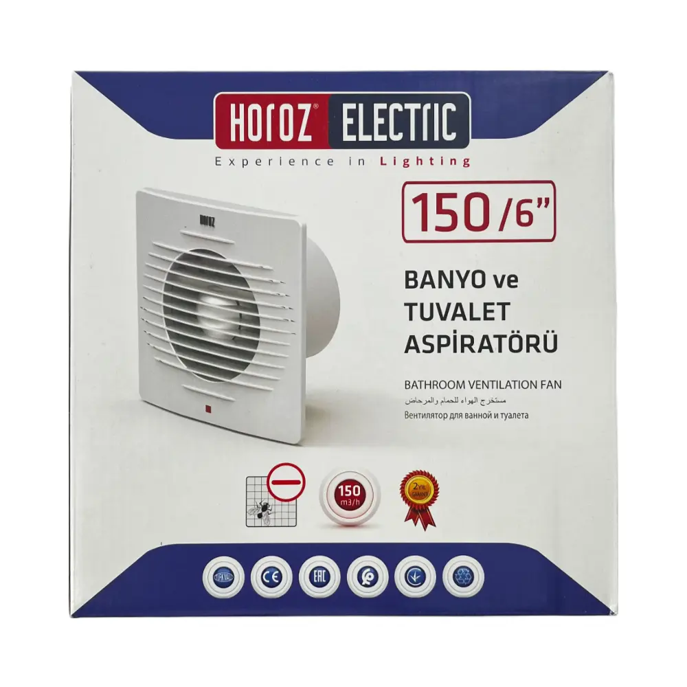 Horoz 150'lik Banyo/Wc Aspiratörü (Beyaz) - 2