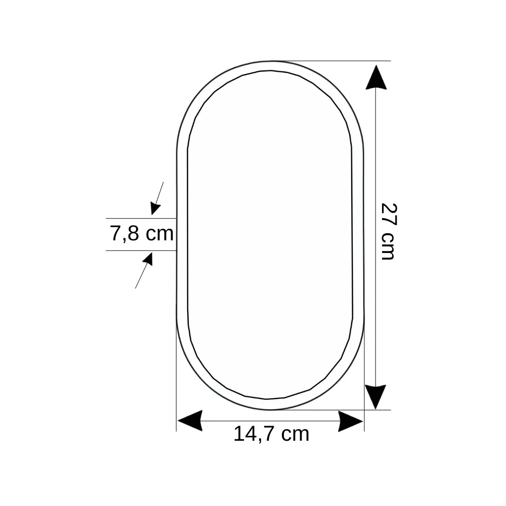 Horoz 20W Aydos Sıva Üstü Elips Beyaz Kasa Led Armatür 6400K Ip65 (Beyaz) - 4