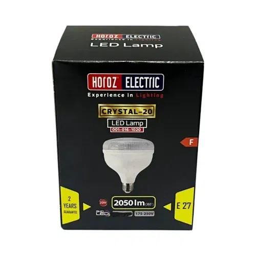 Horoz 20W Torch Kristal Camlı Led Ampul E27 Duy 2700K (Günışığı) - 4