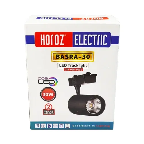 Horoz 30W Basra Ray Spot Siyah Kasa 3000K (Günışığı) - 3