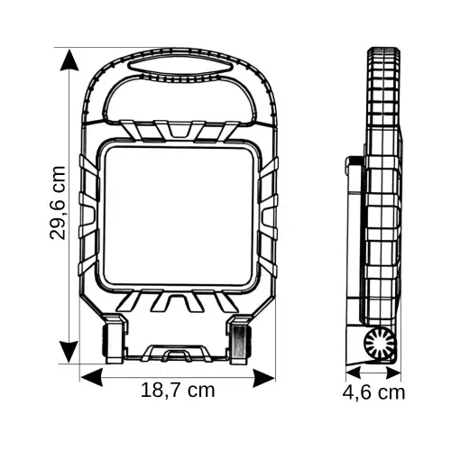 Horoz 45W Portatif Led Projektör 6500K (Beyaz) - 5