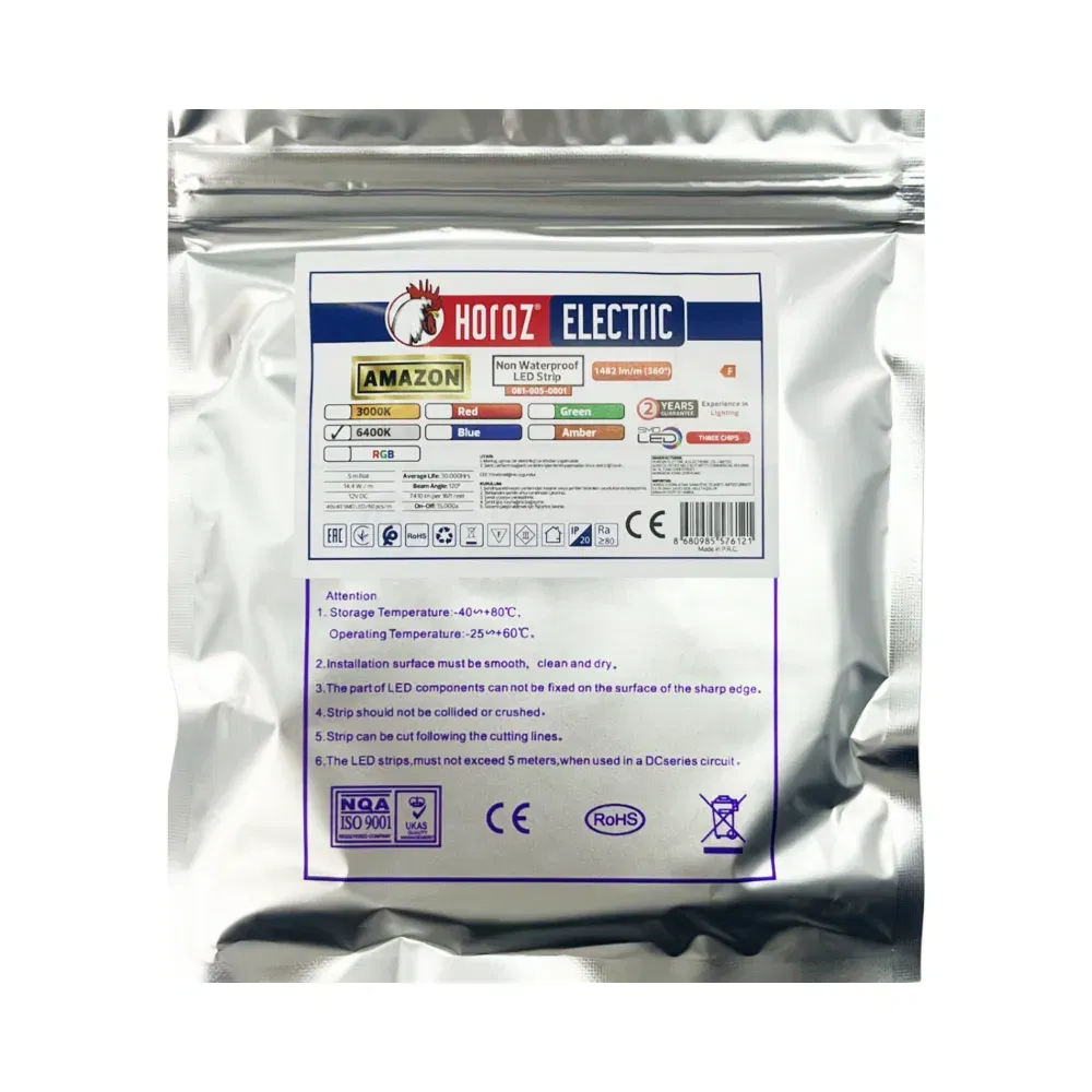 Horoz Amazon 60 Ledli 40x40 İç Mekan Şerit Led-5m (Beyaz) - 2
