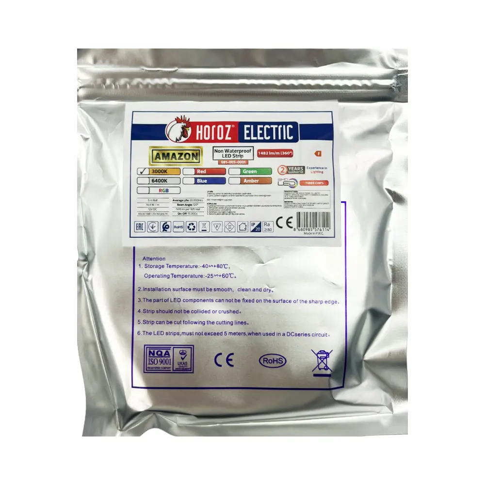 Horoz Amazon 60 Ledli 40x40 İç Mekan Şerit Led-5m (Günışığı) - 2