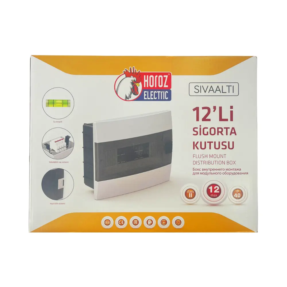 Horoz Sıvaaltı 12'li Sigorta Kutusu (Beyaz) - 4
