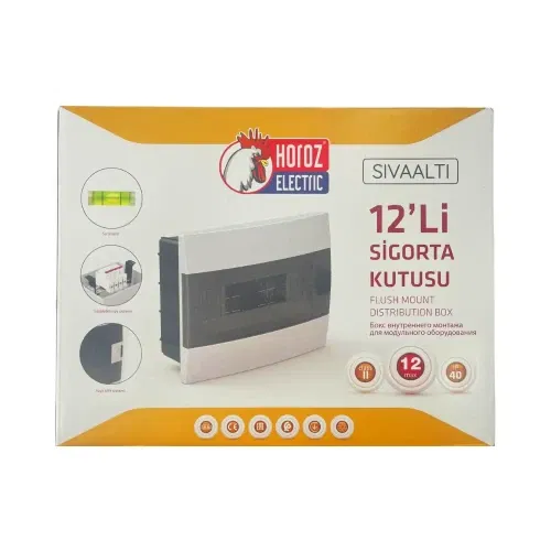 Horoz Sıvaaltı 12'li Sigorta Kutusu (Beyaz) - 4