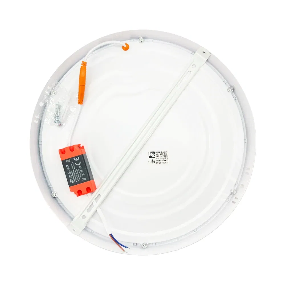 K2 24W Sıvaüstü Yuvarlak Panel Led Armatür 6500K (Beyaz) - 2