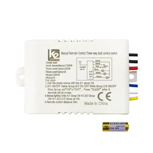 K2 3 Kanal RF Avize Aydınlatma Kumandası KLD110 - 2