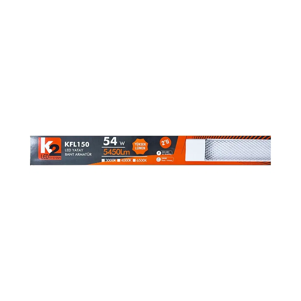 K2 54W Kristal Led Bant Armatürü 120cm (Beyaz) - 3