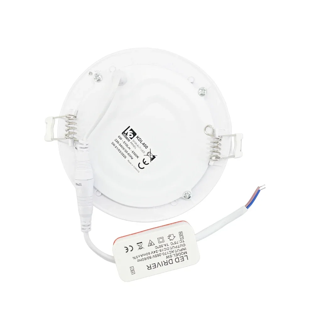 K2 6W Sıvaaltı Panel Led Armatür 6500K (Beyaz) - 2