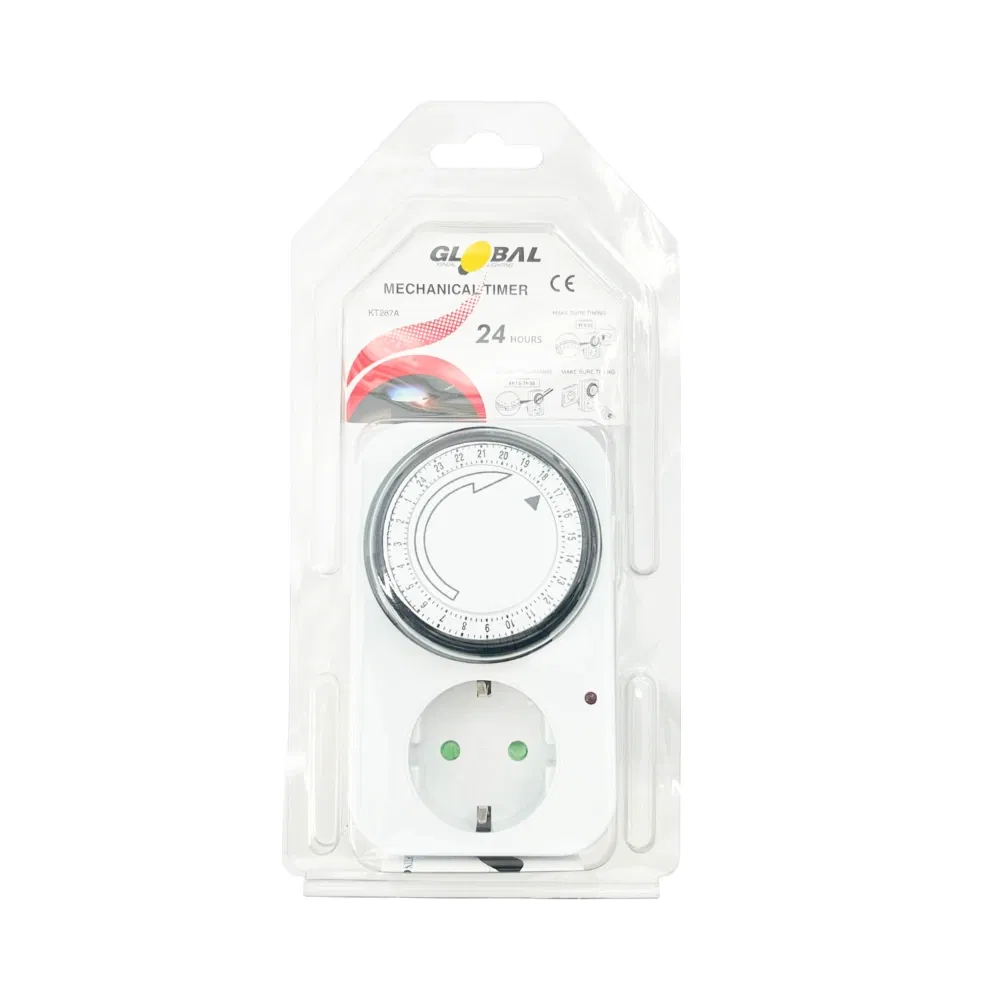 K2 Priz Tipi Timer Mekanik Zaman Saati KT287A - 5