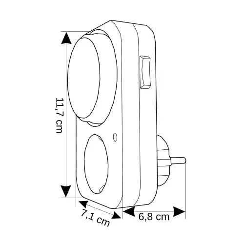 K2 Priz Tipi Timer Mekanik Zaman Saati KT287A - 4