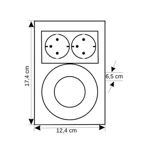 Erva İnox Tezgah Altı 2'li Priz ve Spot Armatür 6500K (Beyaz) - 4