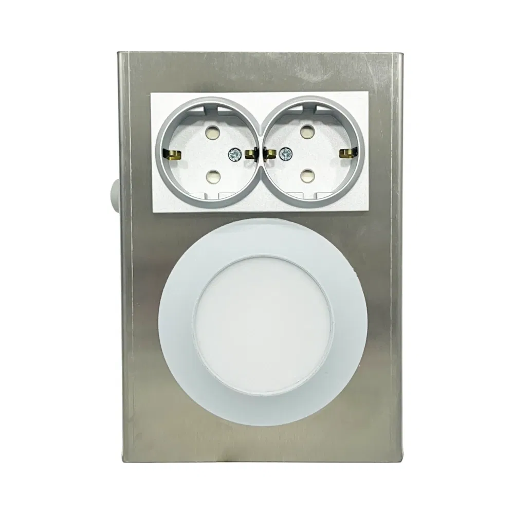 Erva İnox Tezgah Altı 2'li Priz ve Spot Armatür 6500K (Beyaz) - 1