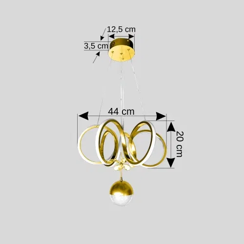 Ledli Avize Deniz Yıldızı Tek Toplu (Gold) EL-09GDPW1 - 2