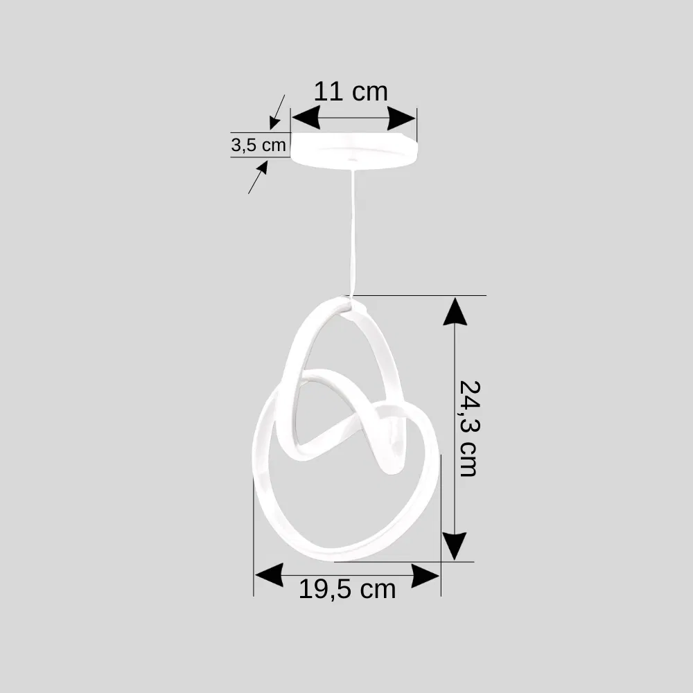 Ledli Avize Mini İmza (Beyaz) EL-01B - 2