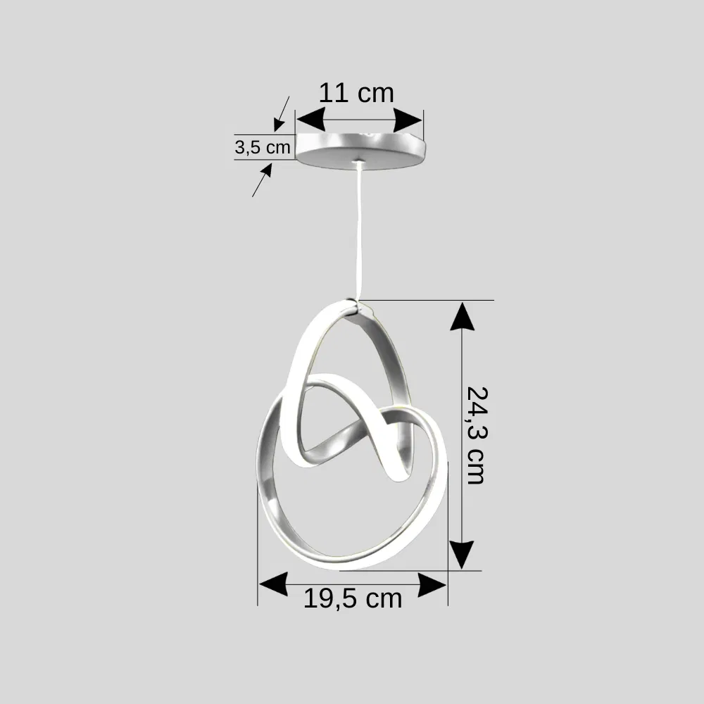 Ledli Avize Mini İmza (Gümüş) EL-01GM - 2