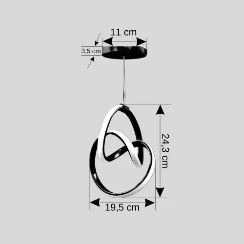 Ledli Avize Mini İmza (Siyah) EL-01S - 2