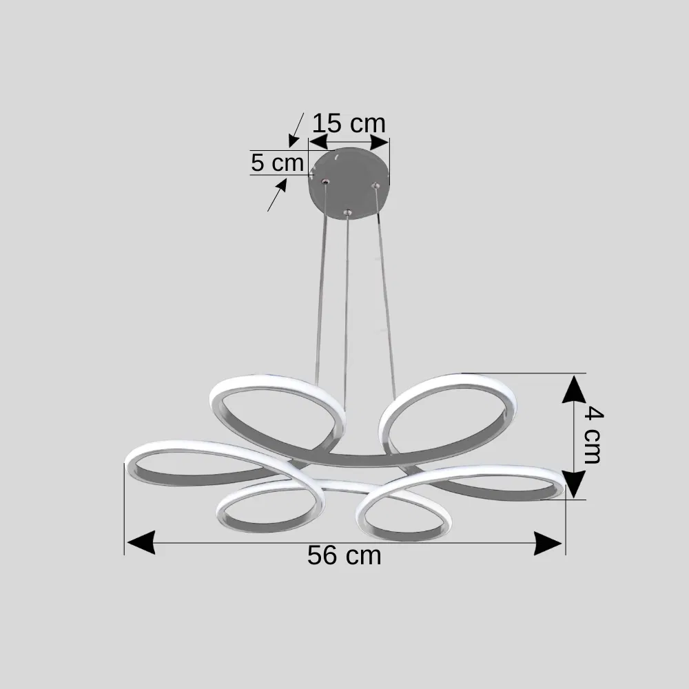 Ledli Avize Papatya (Gümüş) EL-10GM - 2