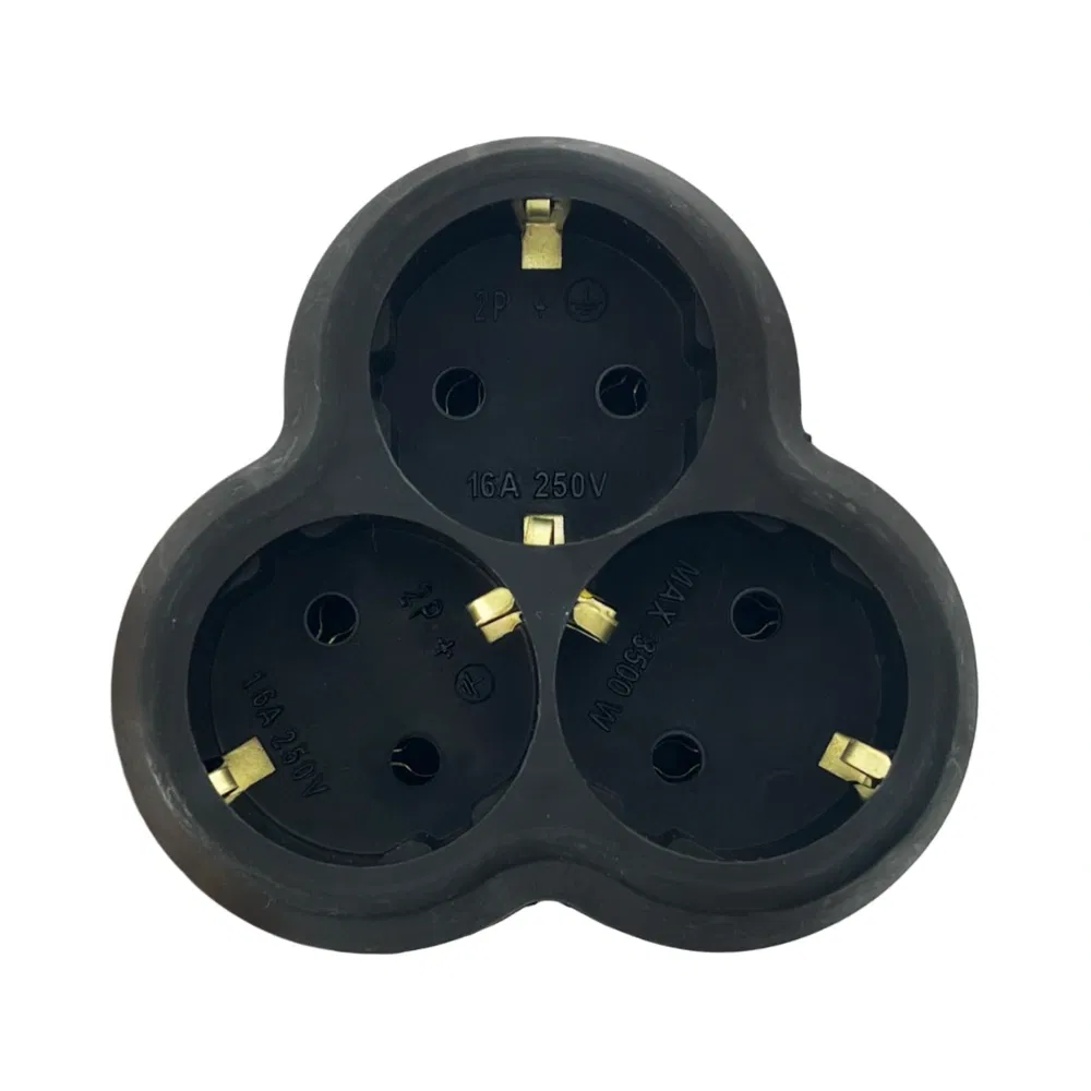 Ufo 3'lü Golyat (Priz Çoklayıcı) Siyah - 1