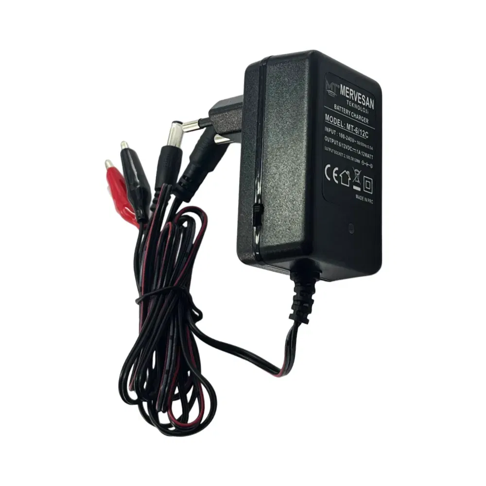 Mervesan 6/12V DC Akü Şarj Adaptörü15W 1A MT-6/12C - 1