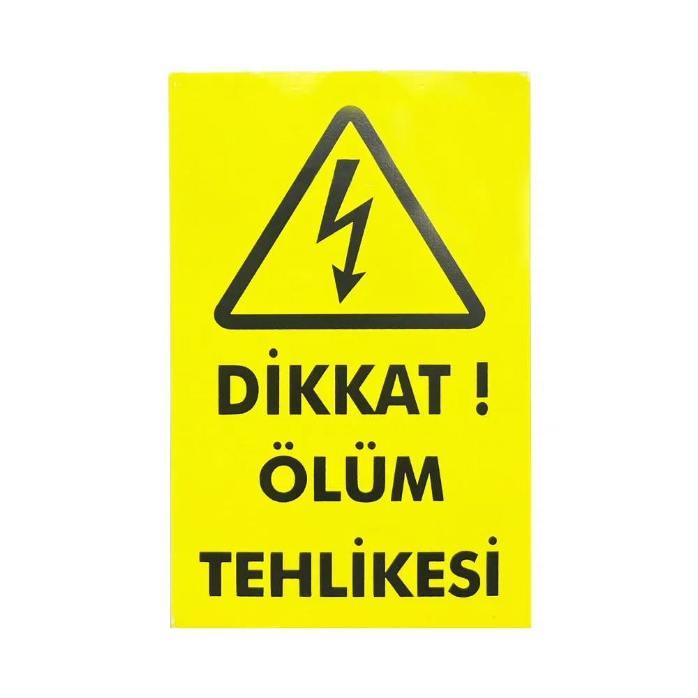 Metal Ölüm Tehlike Levhası Küçük 10x15cm - 1