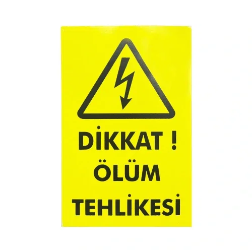 Metal Ölüm Tehlike Levhası Küçük 12x16cm - Rdk