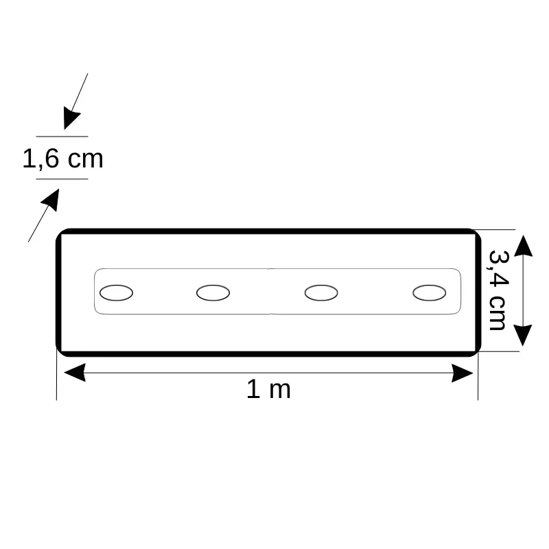 Zmr Monofaze Ray Spot Yolu-1m (Siyah) - 3