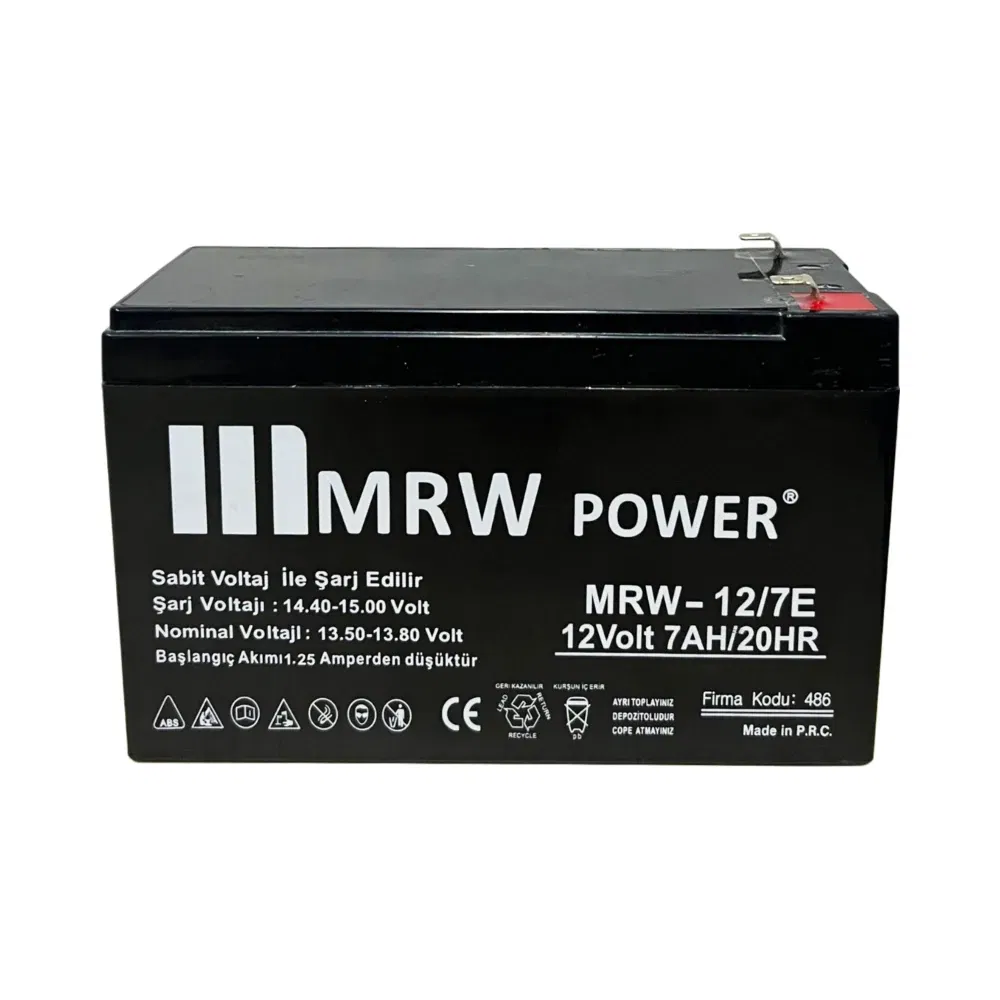 Mervesan 12V 7AH Kuru Tip Akü - 1